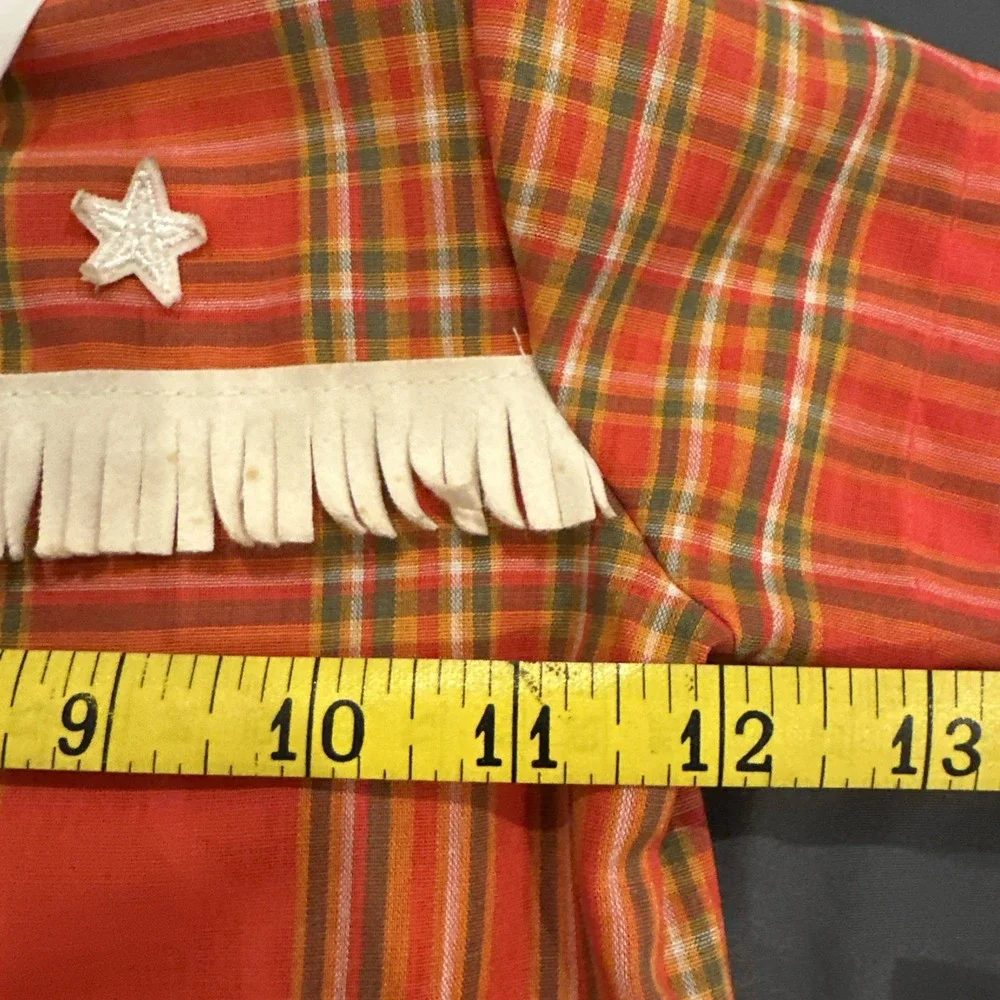 Vintage Mid-Century‎ Nanette Baby Western Cowboy Plaid Outfit Set 6mth